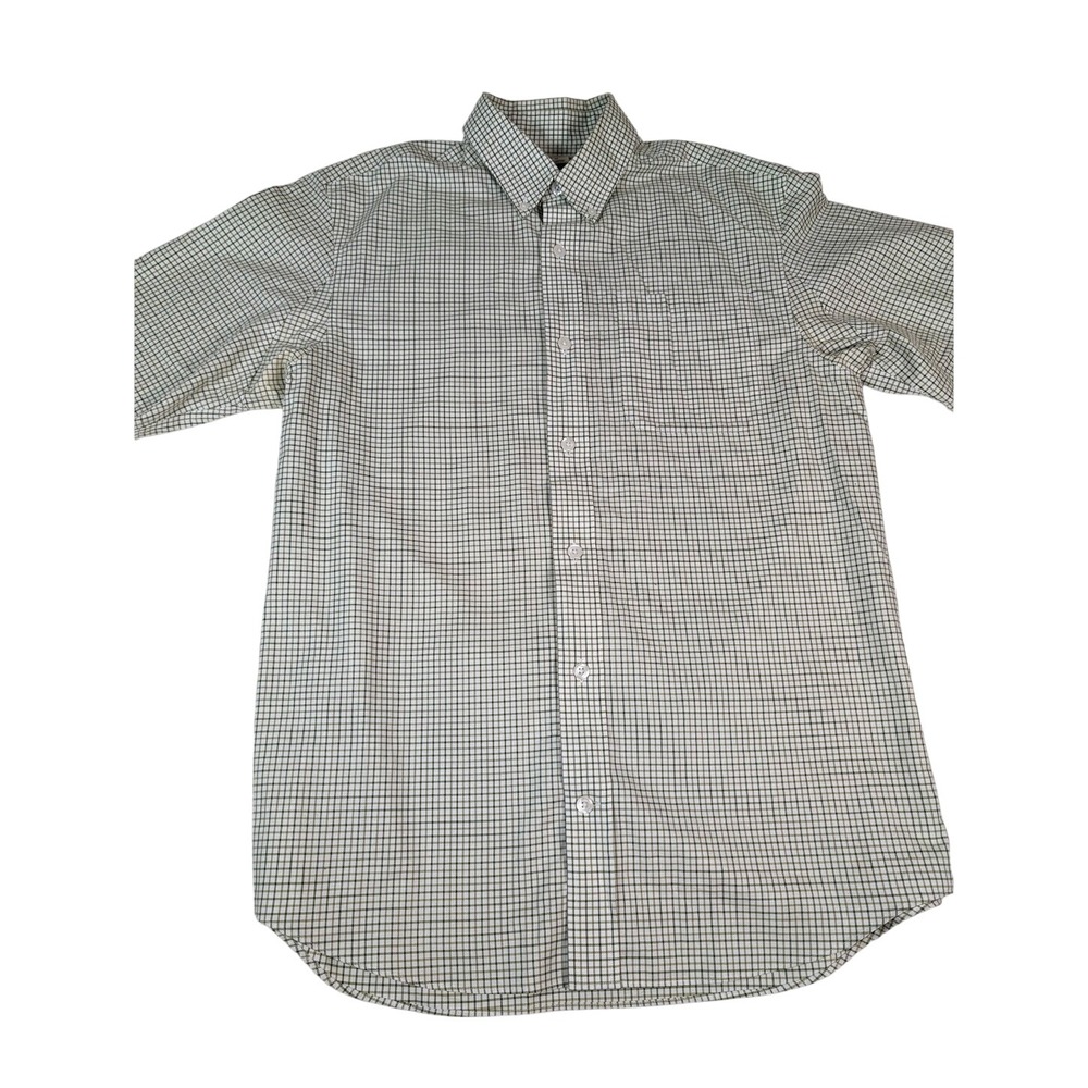 Duluth Trading Company Short Sleeve 100% Cotton‎ Button Down Men's Shirt Medium